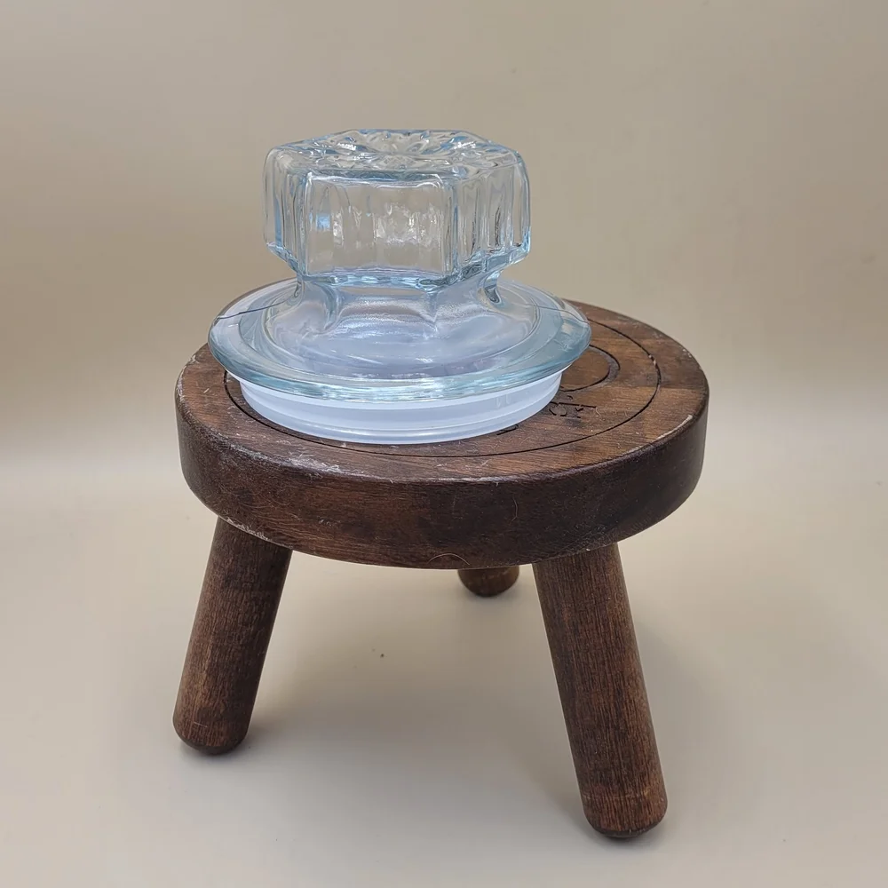 Vintage Koezes Clear Glass  Canister Apothecary Candy Jar with Lid 7